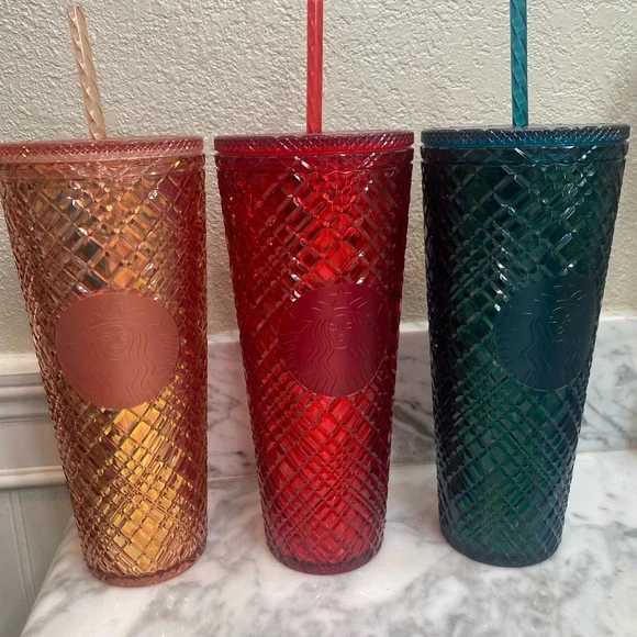 Starbucks | Kitchen | Starbucks Christmas Jeweled Tumblers 22 | Poshmark